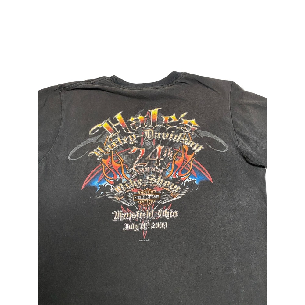 Y2K Black Harley-Davidson Bike Show T-Shirt